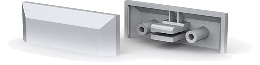 100 Wasserschlitzkappen Standard Eckig Weiß RAL 9010