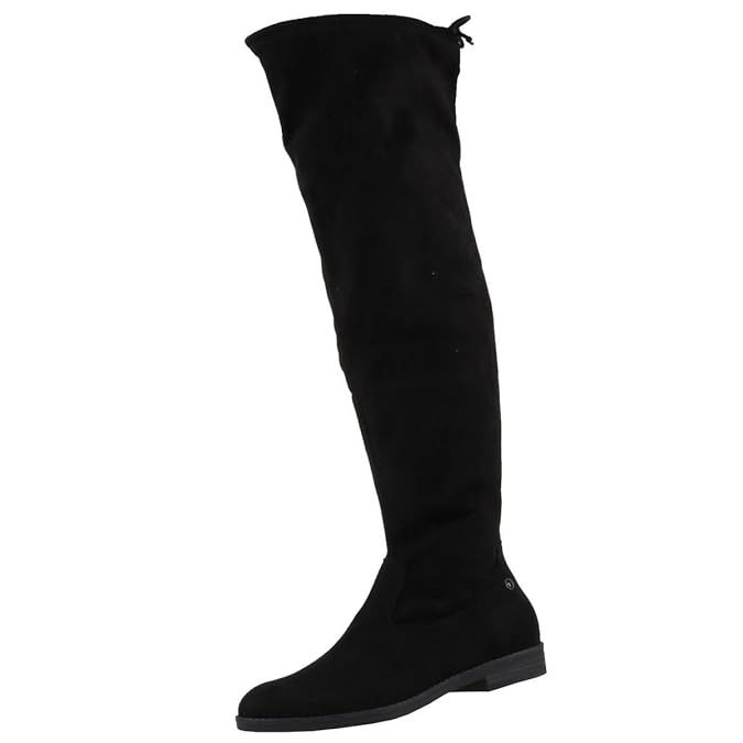 Tamaris Damen Overknee-Stiefel Schwarz