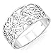 Metal Factory Sz 11 Sterling Silver 925 Victorian leaf Filigree Ring