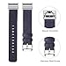 bayite Canvas Bands Compatible Fitbit Charge 2, Soft Classic Replacement Wristband Straps Women Men, Navy Blue Small