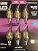Feit - LED E12 Soft White candelabra chandelier Dimmable light bulbs 40w = 3.8w (6 pack)