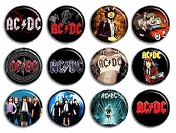 Amazon.com: Set of 12 AC/DC ACDC Music Rock Band 1.25