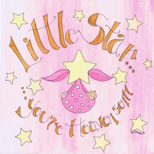 The Kids Room by Stupell Little Star You're Heavent Sent Pink Bundled Baby Oval…