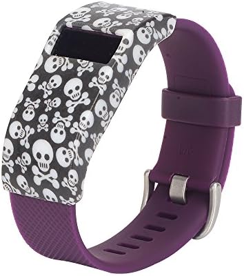 YoYaFe Band Cover for Fitbit Charge/Fitbit Charge HR Case Cover Slim Designer Sleeve Protector accessories (Skull)