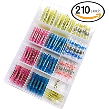 Pcs Heat Shrink Wire Connectors Solder Seal Wire Connectors Sopoby Electrical Crimper Butt Connectors Waterproof Assorted Wire Terminals Kit  Ga