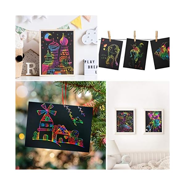 Dreamingbox-2-3-4-5-6-7-8-10-Year-Boys-Girls-Scratch-Arts-and-Crafts-for-Kids-Age-2-10-Stocking-Fillers-Birthday-Gifts-for-2-10-Year-Old-Toys-Xmas-Christmas-Black Dreamingbox 2 3 4 5 6 7 8-10 Year Boys Girls, Scratch Arts and Crafts for Kids Age 2-10 Stocking Fillers Birthday Gifts for 2-10 Year Old Toys Xmas Christmas, Black