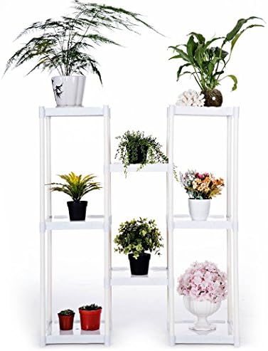 EPGardening 8 Tier resin plant Shelf white 31.9"x11.4" x37.99"