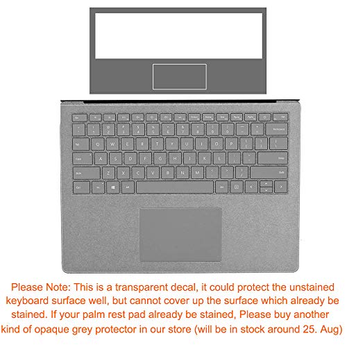 XISICIAO Transparent Keyboard Palm Rest Protector for Microsoft Surface Laptop/Laptop 2/3 Pads/Wrist Rests,Protect Alcantara from Dirty/Stain 13.5 Inch Cover(US Layout) - Thumbnail 4