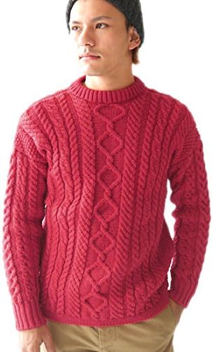 Amazon ガンジーウーレンズ クルーネック アランセーター Guernsey Woollen ガンジーセーター フィッシャーマンセーター ケーブル編み ニットセーター ウール メンズ 正規取扱品 セーター 通販