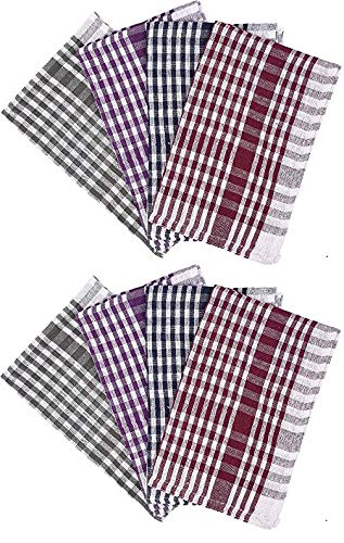 G 1® Kitchen Duster Wet Dry Cotton Cleaning Cloth/Mop 16 x 24 inch (Pack of 8) – Assorted Colour (8)