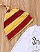 3Pcs/Set Infant Baby Boys Girls Snuggle Rompers+Striped Pants+Hat Take Home Outfits White