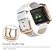SWEES Leather Bands Compatible with Fitbit Blaze Smart Watch, Genuine Leather Replacement Band with Metal Frame Small & Large for Women Men, Champagne Gold, Rose Gold, Black, Brown, White, Grey, Beige