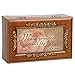 Cottage Garden Mom Your Love Means World to Me Woodgrain Embossed Jewelry Music Box Plays Wind Beneath My Wings