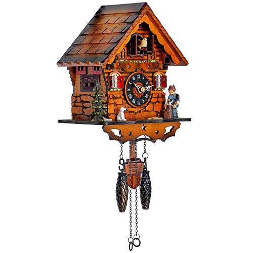 Kintrot Cuckoo Clock Traditional Black Forest Clock Antique Wooden