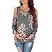 Mother Bee Women's Cold Shoulder Maternity Tunic Top by Rags and Couture ,Grey,Medium