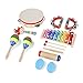YISSVIC Kids Musical Instruments 12Pcs Toddler Musical Instruments Xylophone Tambourine Set Preschool Educational Toy with Carrying Bag