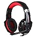AFUNTA Gaming Headset Compatible Playstation 4 PS4 Tablet PC iPhone 6/6s/6 plus/5s/5c/5, 3.5mm Headphone with Microphone LED Light- Black + Redthumb 1