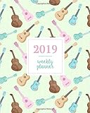 2019 Weekly Planner: Ukulele Pink Mint Green, Weekly and Monthly Standard Professional Calendar | 1 January - 31 December 2019 by 