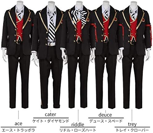 Amazon ディズニーツイステッドワンダーランド Disney Twisted Wonderland Heartslabyul寮 ハーツラビュル寮 Ace Cater Deuce Riddle Trey1着 エース トラッポラ ケイト ダイヤモンド デュース スペード リドル ローズハート トレイ クローバー コスプレ衣装