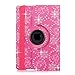 Cellularvilla Compatible with Apple iPad Air Case - 360 Degree Rotating Pink Glitter Pu Leather Flip Folio Multi-Angle Stand Smart Case Cover with Auto Sleep / Wake for iPad Air / iPad 5 (5th Gen)