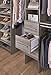 ClosetMaid 1936440 SuiteSymphony Modern 16-Inch Closet Organizer with Shelves and 2-Drawers, Natural Gray