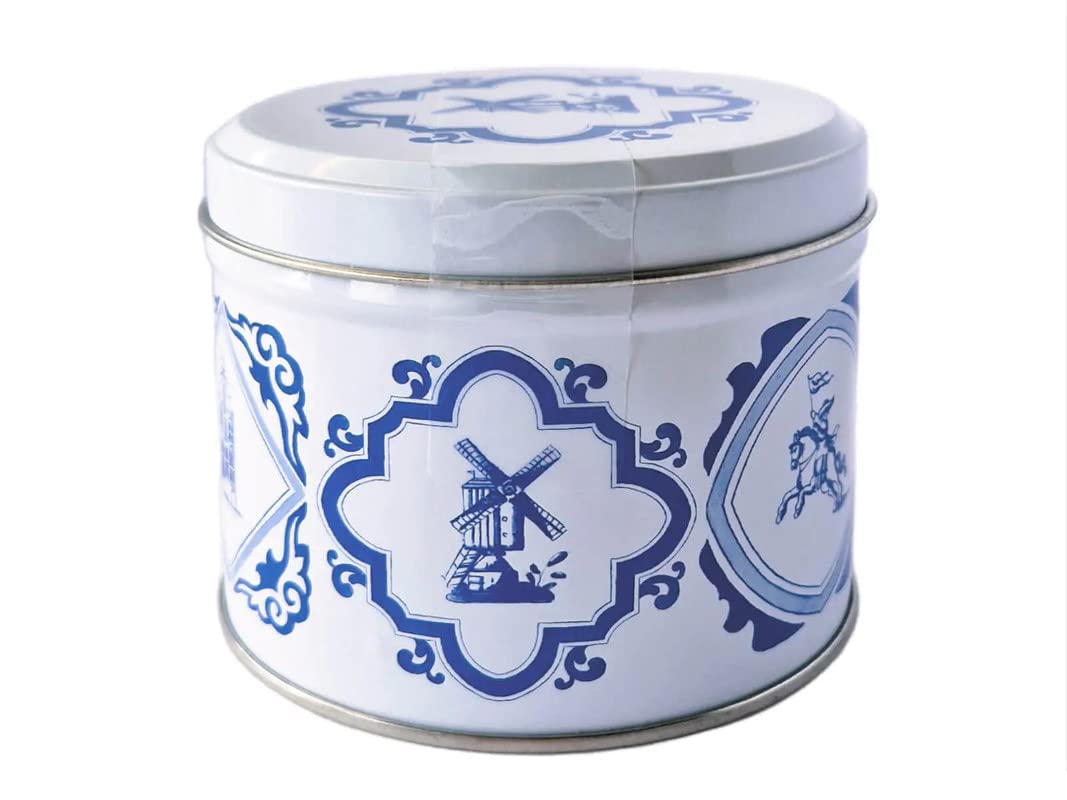 Daelmans Stroopwafels - Caramel Wafers in Delft Blue tin - 330 gram per Tin - Authentic Dutch Caramel Waffle - Stroopwaffels