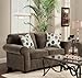 Roundhill Furniture Fabric Sectional Sofa and Loveseat Set with Pillows, Elizabeth Ash