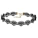 Choker Necklace, Xpatee Women Choker Necklace Set Black Velvet Lace Tattoo Choker Set Girls Stretch Necklace (18 PCS)