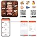 Meat Thermometer, Bluetooth Wireless Digital Grill Thermometer,Smart BBQ Thermometer with 6 Upgraded Stainless Steel Probes, APP Remote Alarm Monitor for Grilling, Smoker Oven BBQ and Cooking