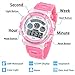 Kids Digital Watch, Boys Girls 50M(5ATM) Waterproof 7 Colors LED Multifunctional Sports Outdoor Wrist Watches with Alarm for Children