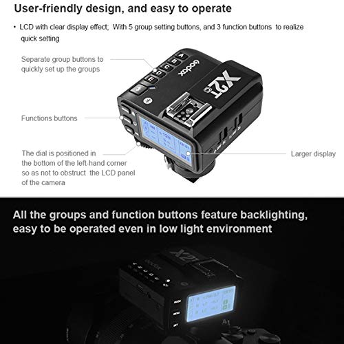 Godox X2TC 2.4G TTL Wireless Flash Trigger with 2X X1RC Controller