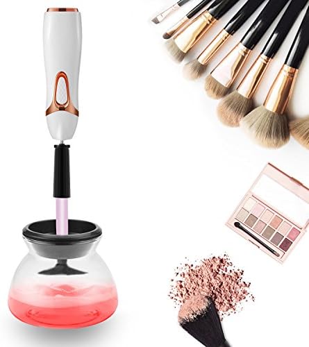 Makeup Brush Cleaner and Dryer, Completely Cleans and Dries All Makeup Brushes in Seconds, Suit for All size Makeup Brushes - White