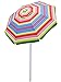 Rio Beach 6' Beach Umbrella with Sun Block, Multi Stripe