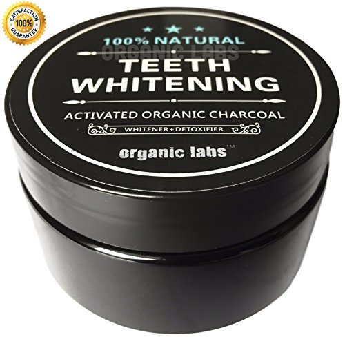 ORGANIC LABS NATURAL TEETH WHITENING TOOTHPASTE POWDER - 100% ACTIVATED ORGANIC COCONUT CHARCOAL - FOOD GRADE - FROM ORGANIC LABS.