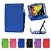 i-UniK HP 8 Model 1401US Tablet Slim Folio Protection Case Bonus Stylus Pen (Blue)