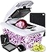 Fullstar Mandoline Slicer for Kitchen - Vegetable Chopper, Onion Potato Food Veggie Fruit Slicer and Cutter with Container, Kitchen Gadgets & Accessories, Home Essentials (4-in-1, White/Black)