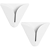 iDesign Self-Adhesive Dish Towel Rack and Holder for Kitchen and Bathroom, Pack of 2, measures 1.2" x 4.1" x 6.7", White