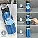 Cool Vsco Stickers for Water Bottles, Big 100Pcs Laptop Stickers for Hydro Flask Luggage, Trendy Aesthetic Blue Waterproof Vinyl Stickers Pack for Teens Kids Adults