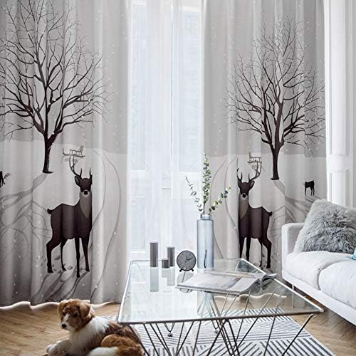 WL Bedroom Blackout Curtain,Cartoon Printed Window Curtain Thermal Insulated Darkening Curtain Panel with Hook,2 Panel-a 190x270cm(75x106inch)
