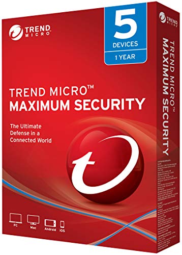 Trend Micro Maximum Security 2019, 5 User [Key Code] 2019