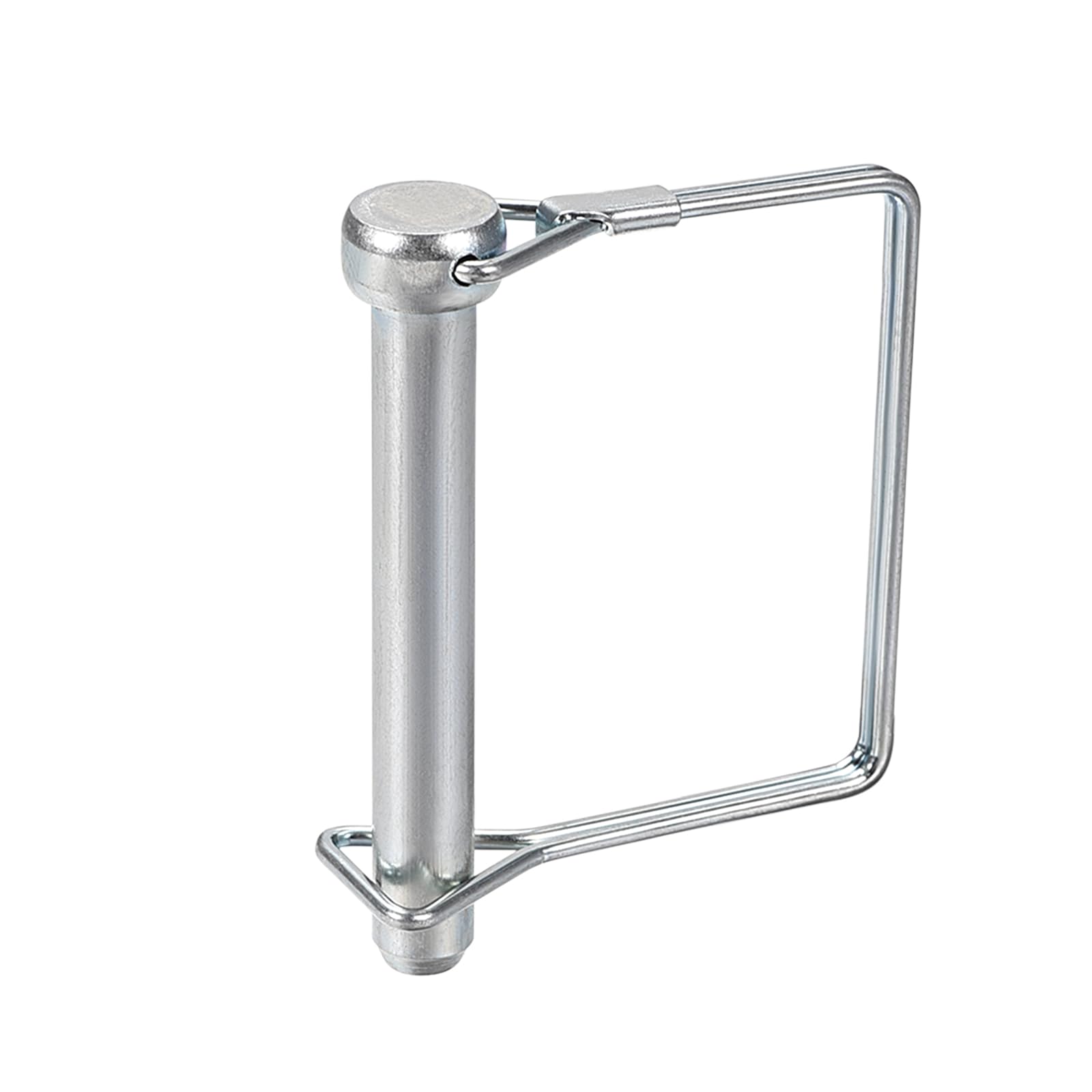 DTGN 10mm x 70mm (DxL) Shaft Locking Pin - 1Pack - Good for Farm Trailers Lawn - Carbon Steel Square Trailer Coupler Pin - Silver Tone