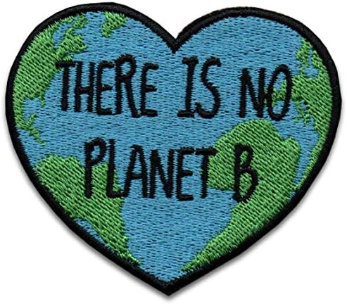 Amazon Com Iron On Patches There Is No Planet B Heart Iron On