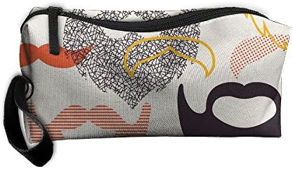 Ltted Large Travel Bag Beard Mustache(63) Cosmetic Pouch With Zipper Oxford Cloth For Women/Girls