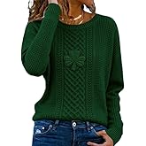 Women's St. Patrick's Day Print Casual Sweatshirt Shamrock Funny Irish Shirts For Women