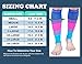 Doc Miller Compression Calf Sleeve for Men & Women, Medical Grade, 20-30mmHg Graduated Support for Running, Calf Tear, Shin Splints, Knee High, Calf Sleeves, Stripes Design, Medium Size,1 Pair