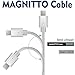 MAGNITTO Magnetic micro USB Charging Cable Adapter with Fast Quick Charger & High Speed Data Transfer Cord for any Android Phones Tables HTC Moto LG Samsung Galaxy S2 S3 S4 S5 S6 S7 3ft (Silver)