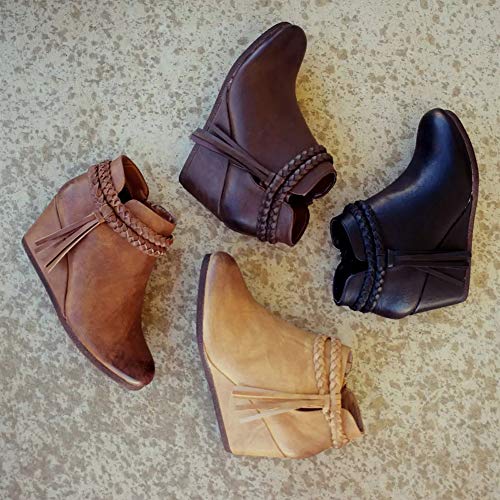 western wedge booties