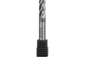ALYICIA 3/16" Carbide Corner Radius End Mills - 0.03" Corner Radius, AlTiN Coated, 4 Flute Endmill for Milling Alloy Steel, Cast Iron, Copper