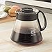 Hario V60 Glass Range Coffee Server, 600ml, Black