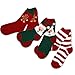 TeeHee Christmas Holiday Cozy Fuzzy Crew Socks 3-Pack for Kids (6-8 Years, Gingerbread)